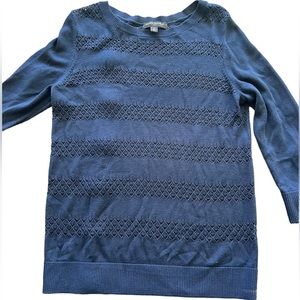 Banana Republic Factory blue sweater lacy Sz S
